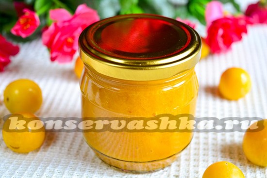 Яркое пюре из алычи