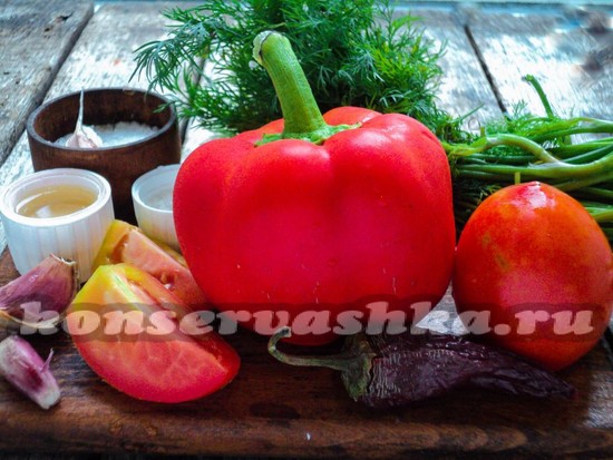 Ингредиенты для приготовления кетчупа