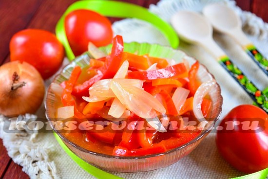 Рецепт салата из моркови перца и лука