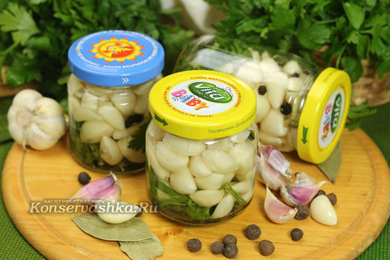 маринованный чеснок на зиму