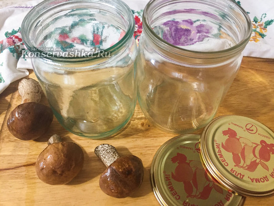 Как мариновать ножки и крупные шляпки белых грибов